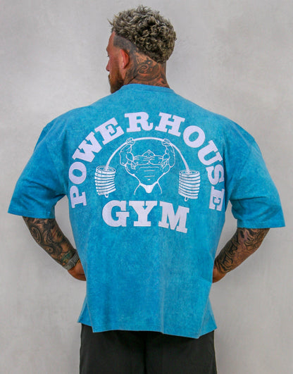 Powerhouse Gym Pro Shop Distressed O/S T-Shirt - Blue