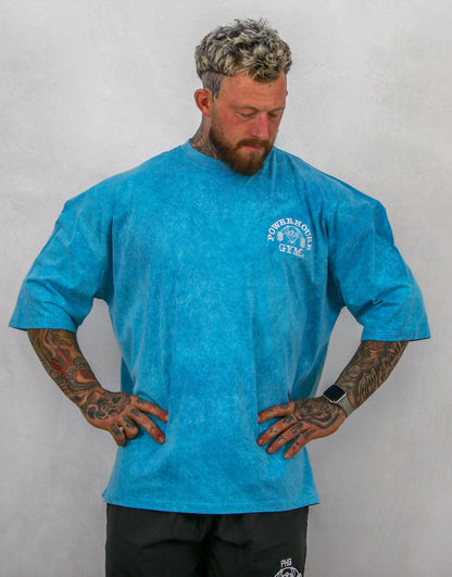 Powerhouse Gym Pro Shop Distressed O/S T-Shirt - Blue