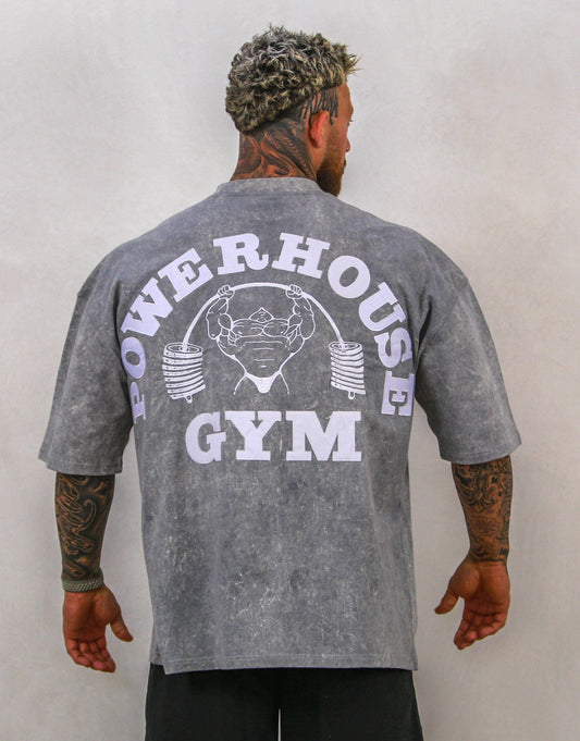 Powerhouse Gym Pro Shop Distressed O/S T-Shirt - Concrete