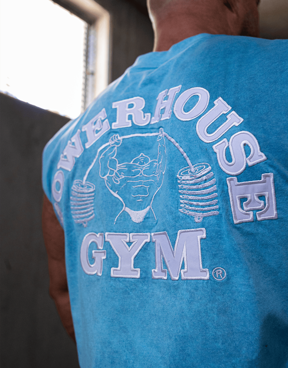 Powerhouse Gym Pro Shop Distressed Tank - Blue
