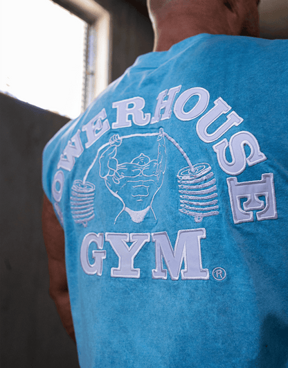 Powerhouse Gym Pro Shop Distressed Tank - Blue