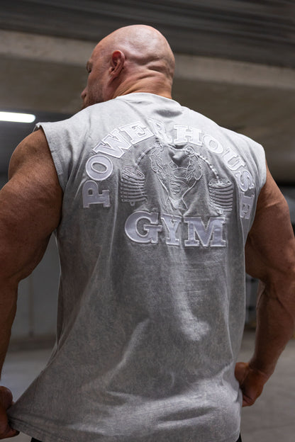 Powerhouse Gym Pro Shop Distressed Tank - Concrete