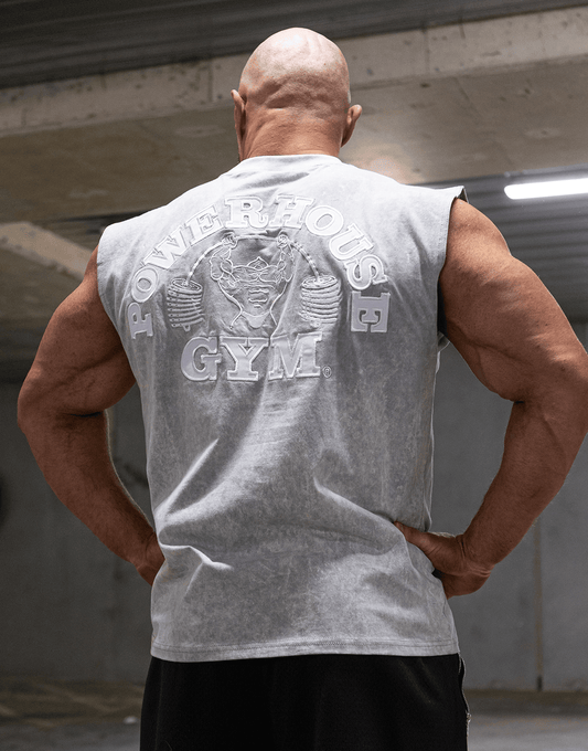 Powerhouse Gym Pro Shop Distressed Tank - Concrete