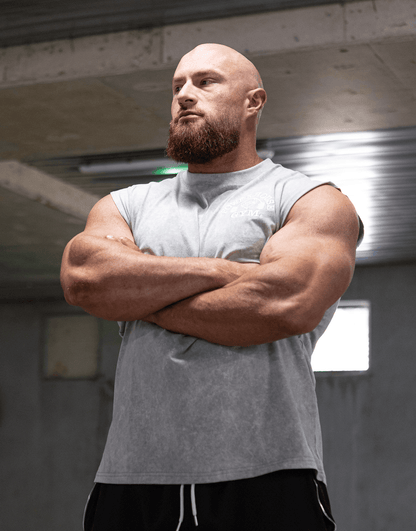 Powerhouse Gym Pro Shop Distressed Tank - Concrete