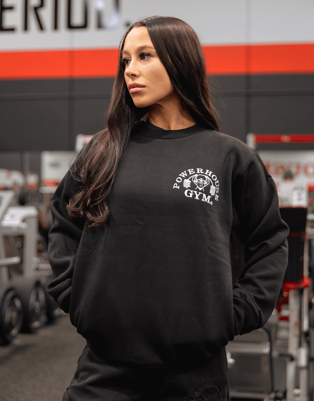 Powerhouse Gym Pro Shop Essential Crew Black/White