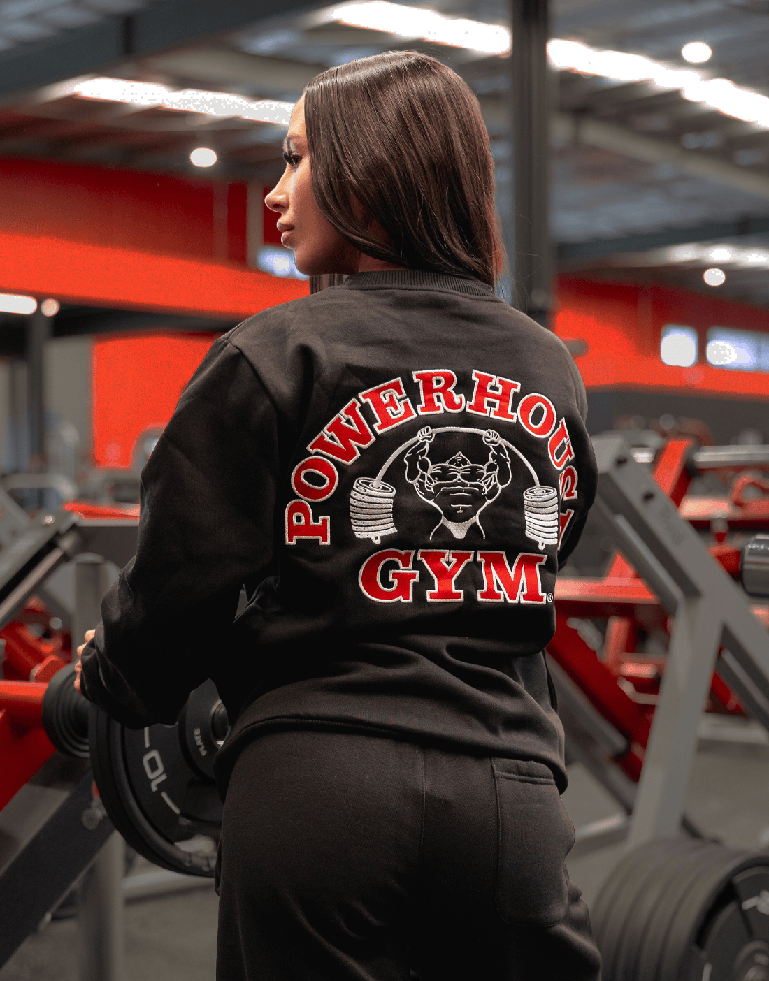 Powerhouse Gym Pro Shop Essential Crewneck Black/Red