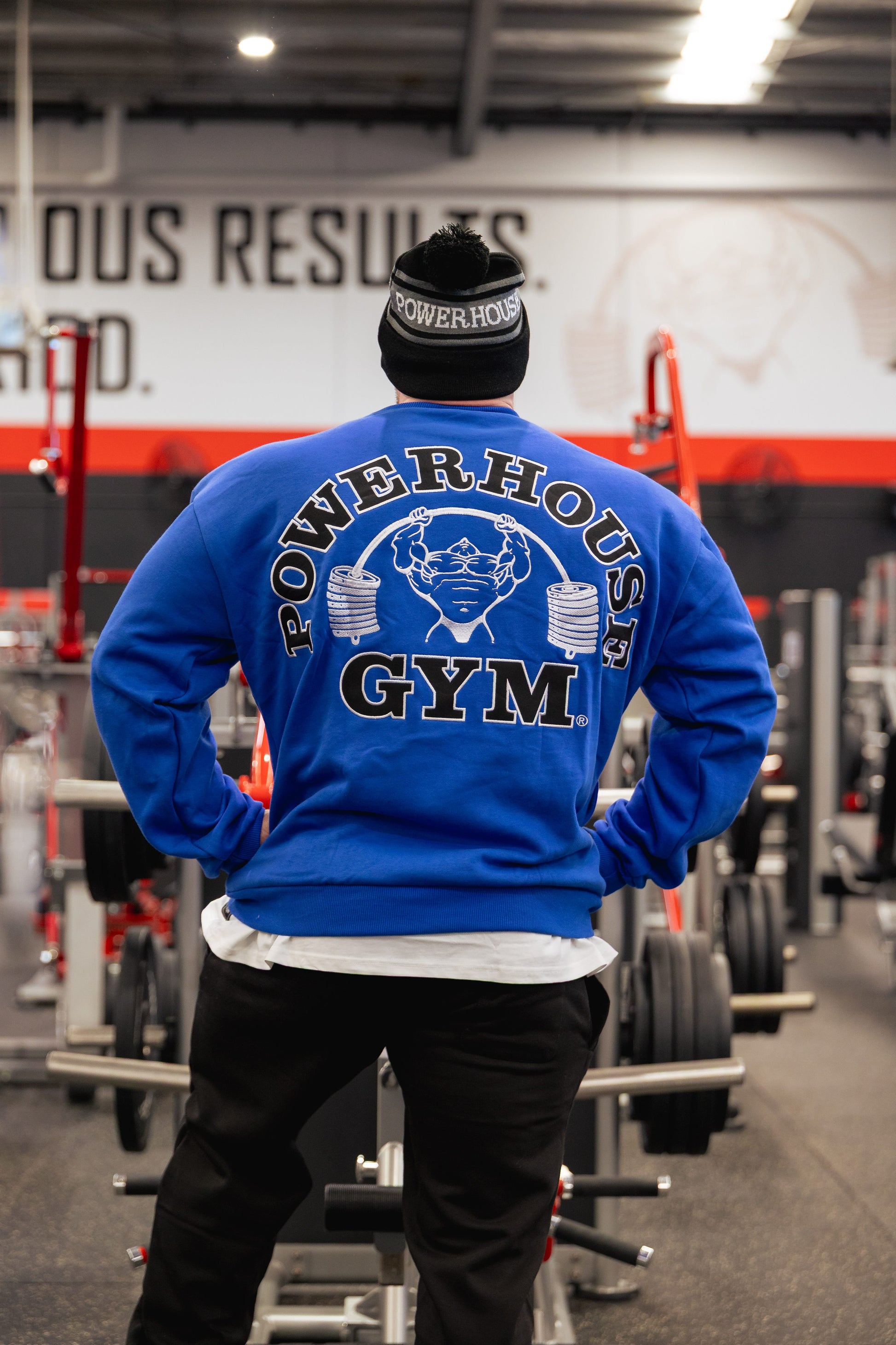 Powerhouse Gym Pro Shop Essential Crewneck - Blue/Black