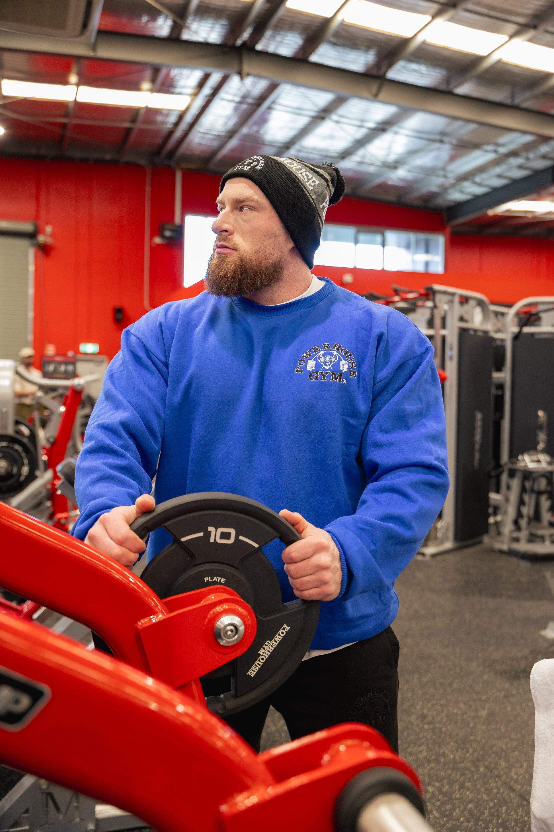 Powerhouse Gym Pro Shop Essential Crewneck - Blue/Black