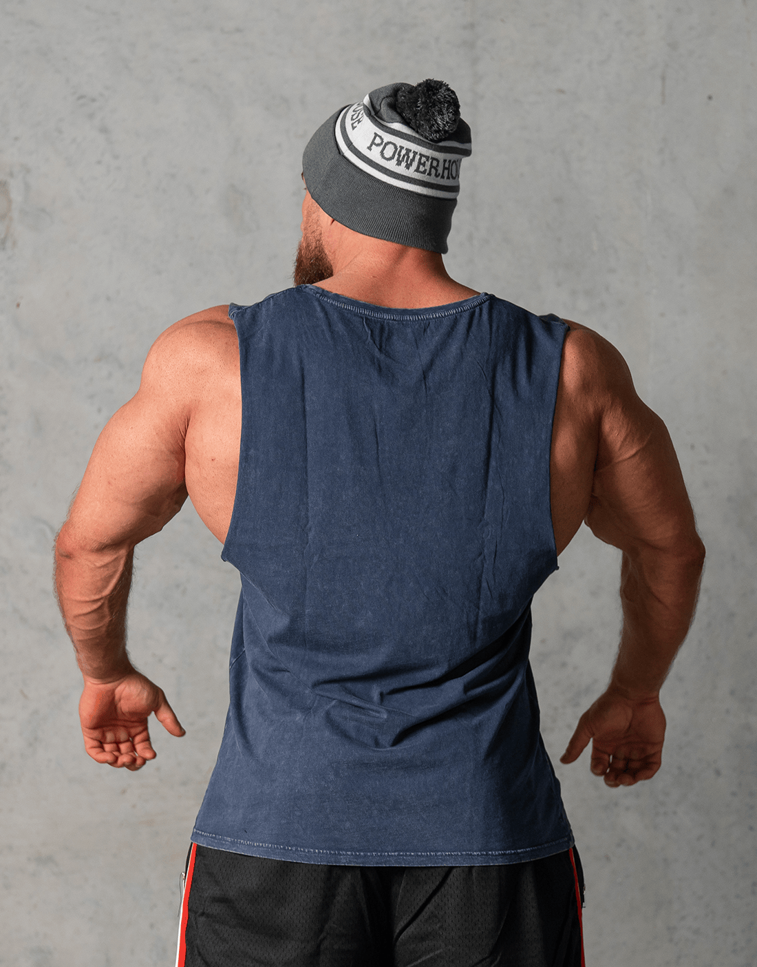 Powerhouse Gym Pro Shop Faded Tank - Navy
