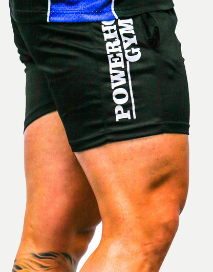 Powerhouse Gym Pro Shop Gym Shorts Black/White