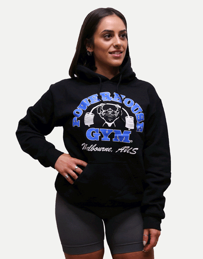 Powerhouse Gym Hoodie Black Blue Powerhouse Gym Pro Shop