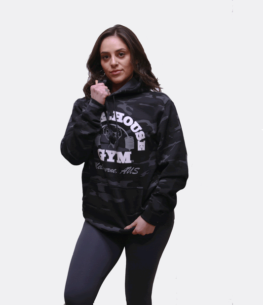 Powerhouse Gym Pro Shop Hoodie Black Camo