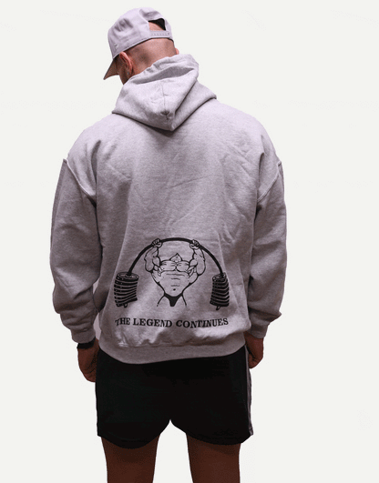 Powerhouse Gym Pro Shop Hoodie Grey/Black Text