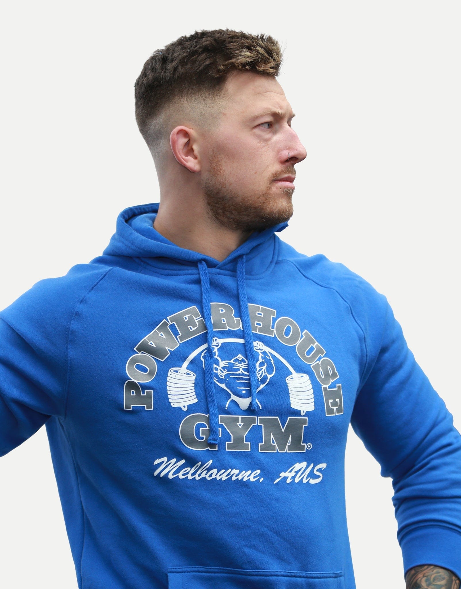 Powerhouse Gym Pro Shop Hoodie Royal Blue/Silver