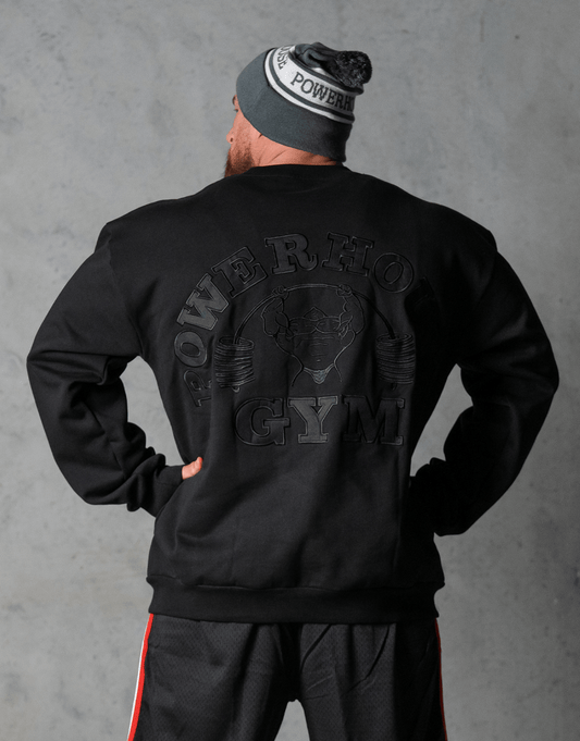 Powerhouse Gym Pro Shop Iron Built Crewneck — Classic Strength, No Hood Needed