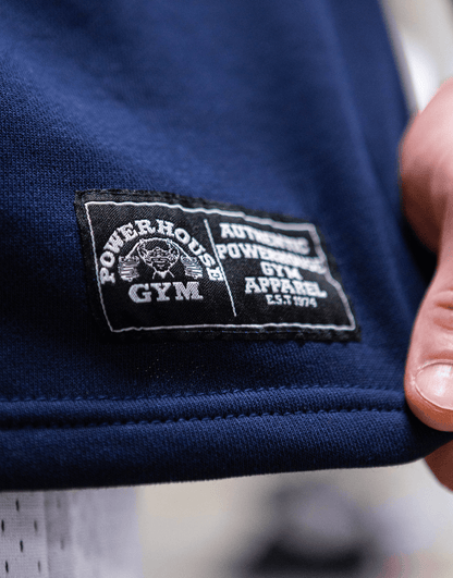 Powerhouse Gym Pro Shop Iron Grip Varsity Tee - Navy/White