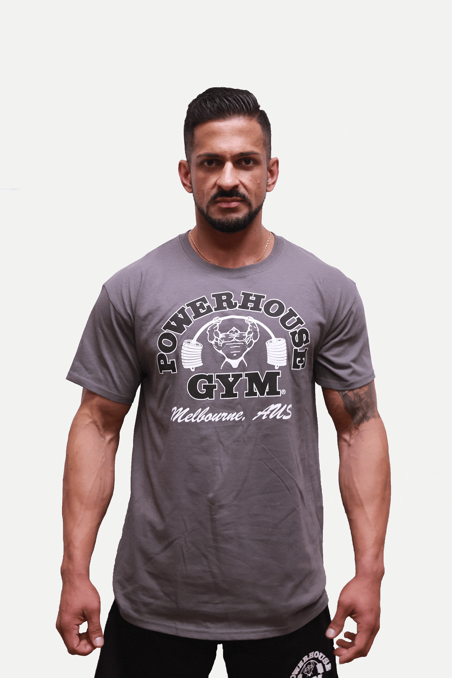 Powerhouse Gym Pro Shop Original T-Shirt Charcoal/Black