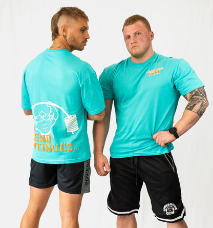 Powerhouse Gym Pro Shop Oversized Legend T-Shirt-Miami Dolphins Vibes