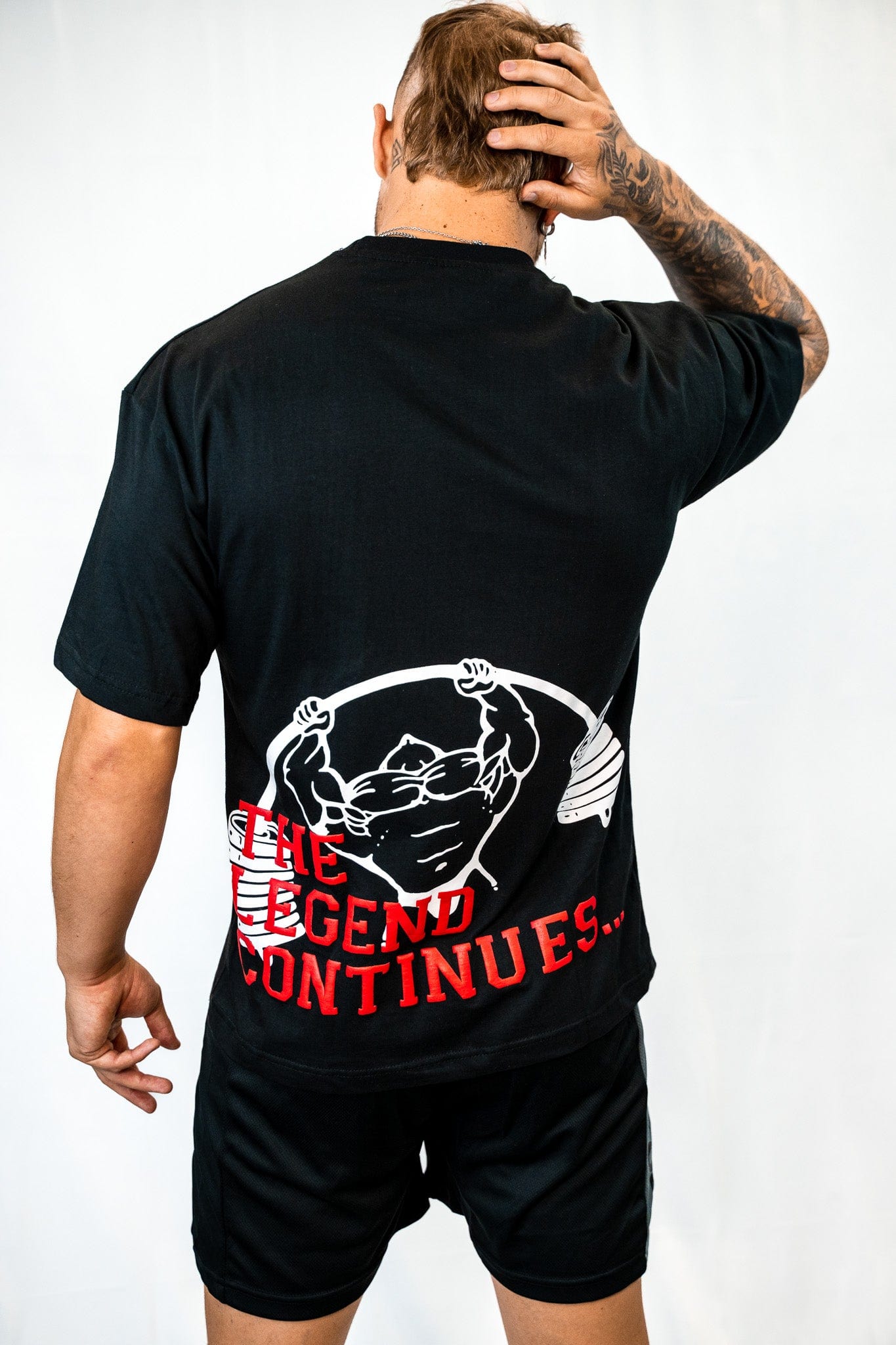 Powerhouse Gym Pro Shop Oversized Legend T-Shirt O.G.Black/Red