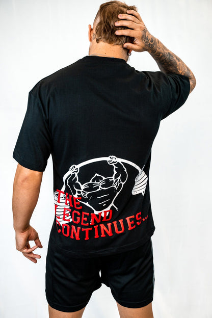 Powerhouse Gym Pro Shop Oversized Legend T-Shirt O.G.Black/Red