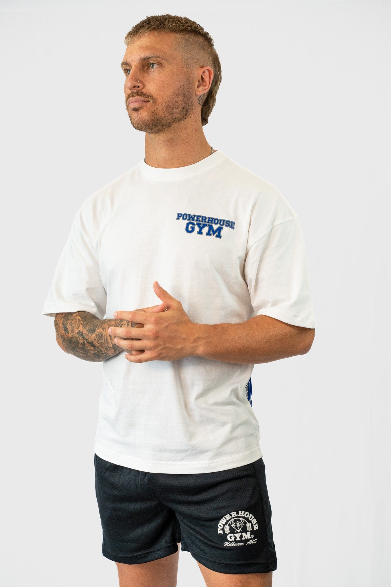 Powerhouse Gym Pro Shop Oversized Legend T-Shirt White/Blue