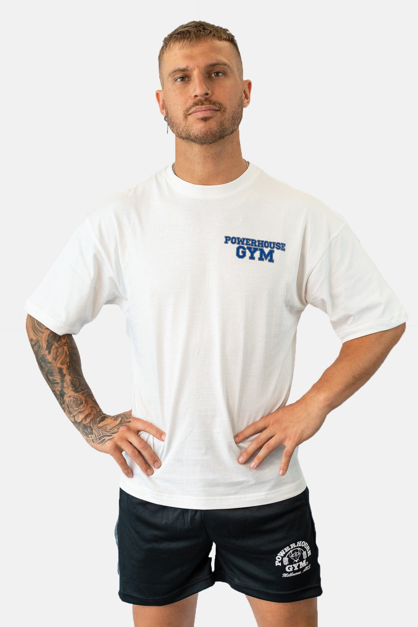 Powerhouse Gym Pro Shop Oversized Legend T-Shirt White/Blue