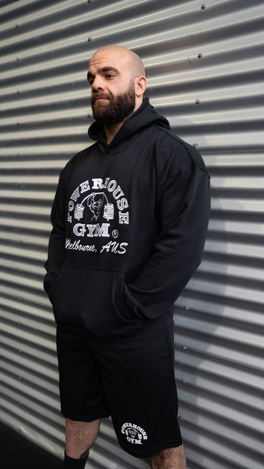 Powerhouse Gym Pro Shop Premium Oversized Hoodie Black