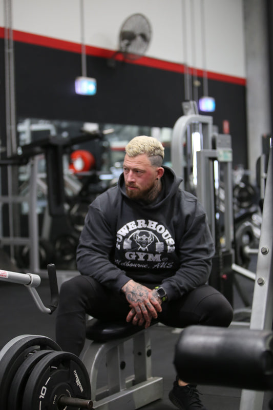 Powerhouse Gym Pro Shop Premium Oversized Hoodie Charcoal