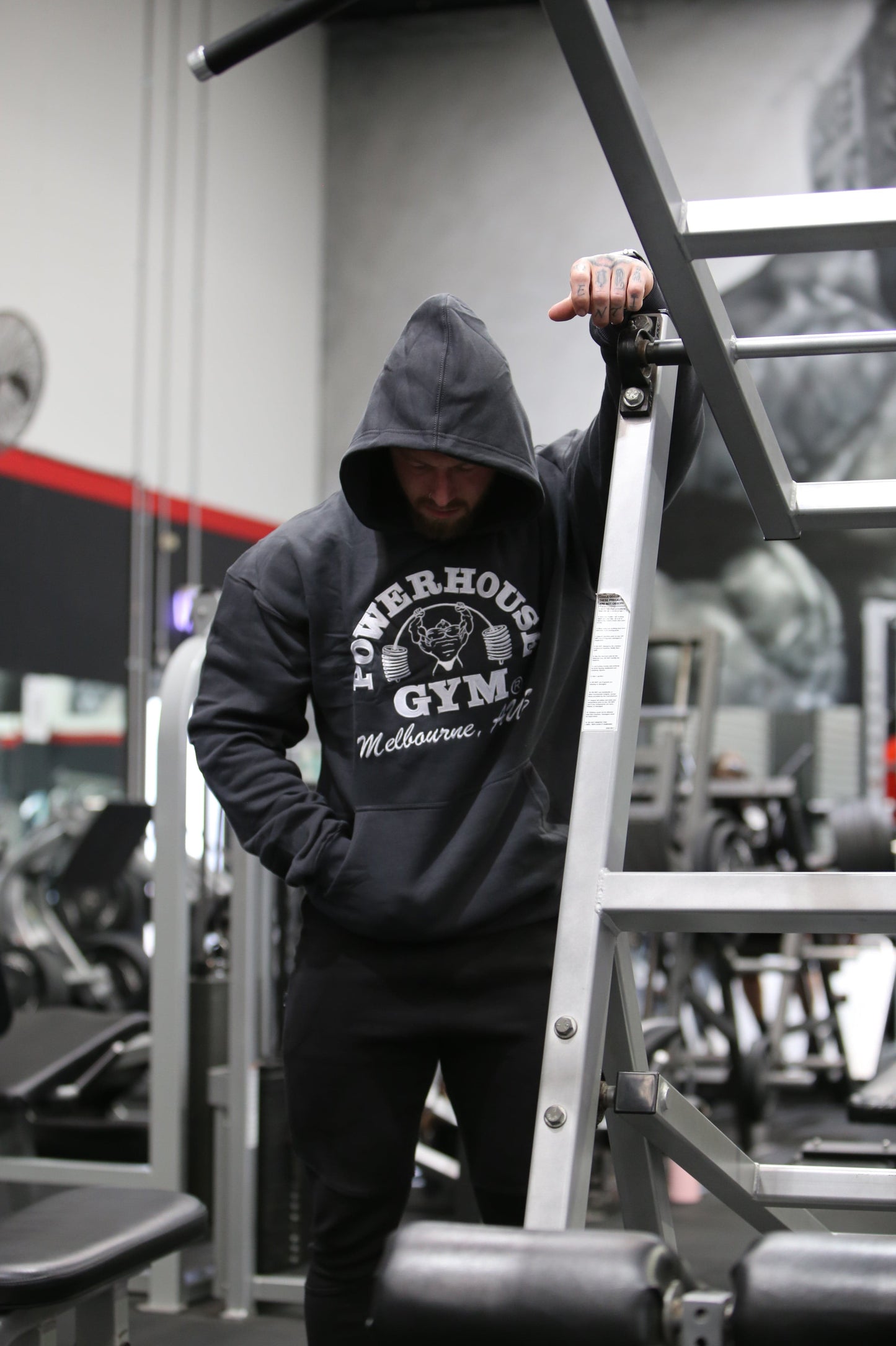 Powerhouse Gym Pro Shop Premium Oversized Hoodie Charcoal