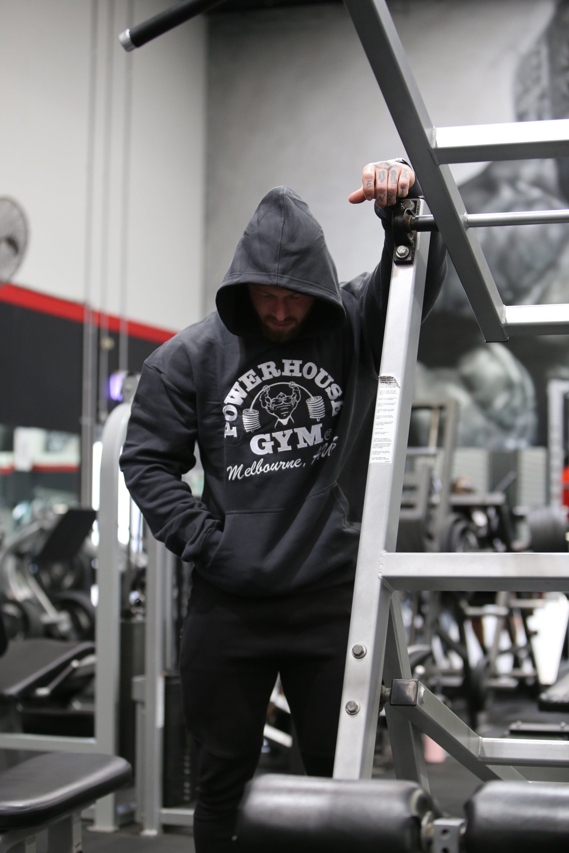 Powerhouse Gym Pro Shop Premium Oversized Hoodie Charcoal