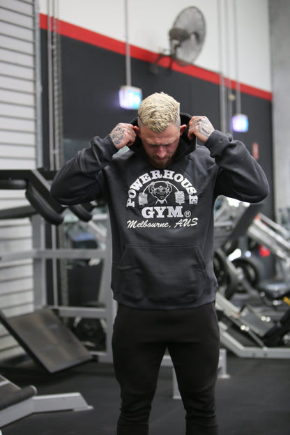 Powerhouse Gym Pro Shop Premium Oversized Hoodie Charcoal
