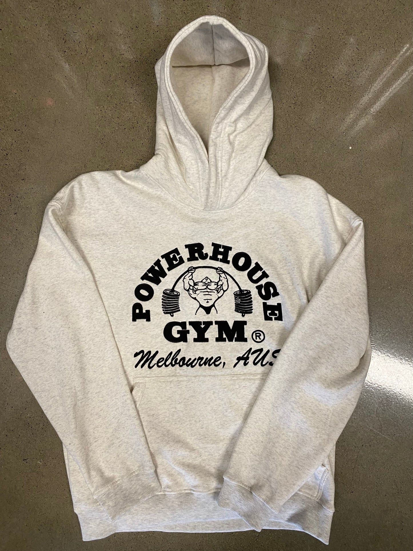 Powerhouse Gym Pro Shop Premium Oversized Hoodie Polar White