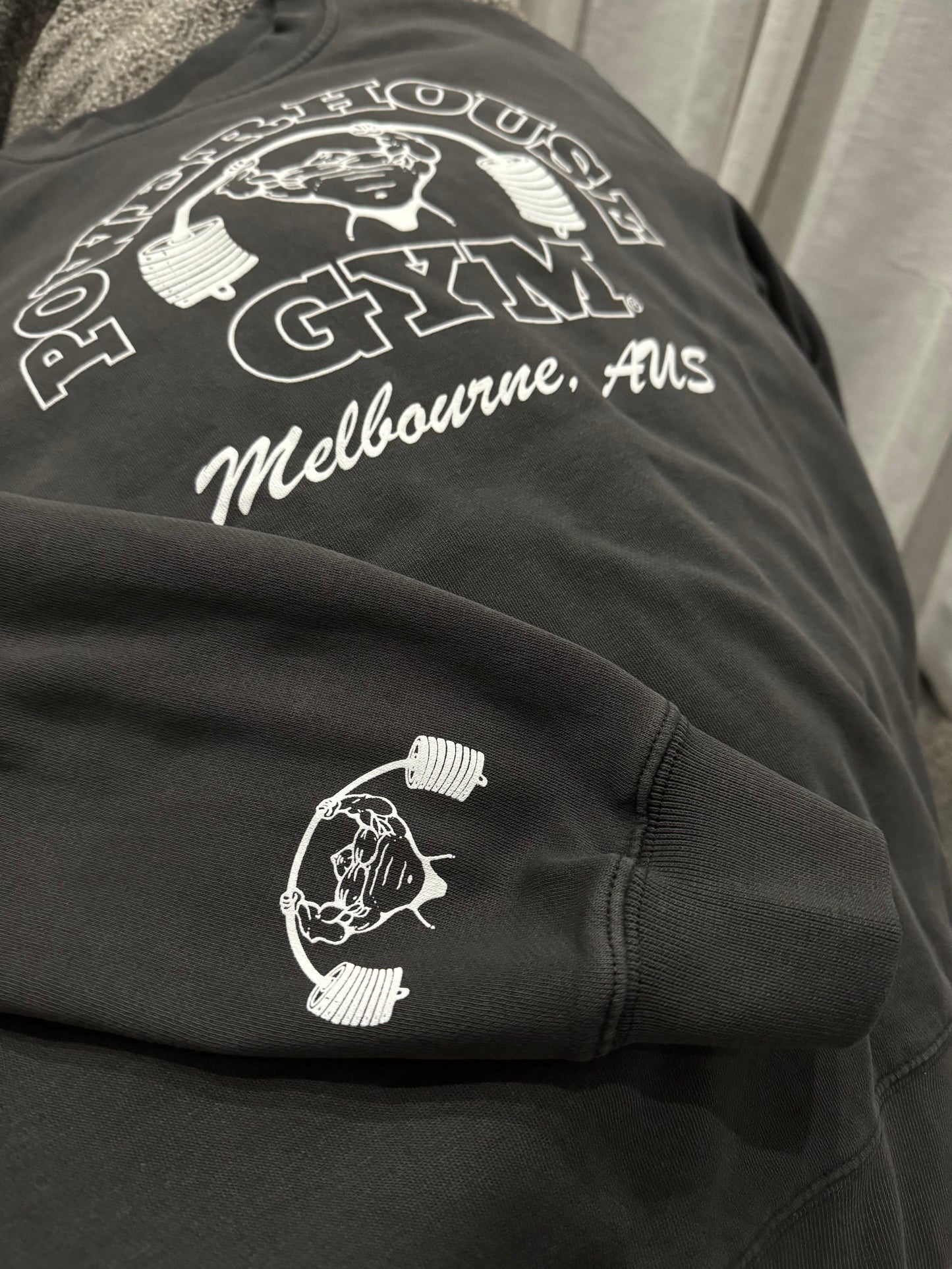 Powerhouse Gym Pro Shop Relaxed Crew - Faded Black