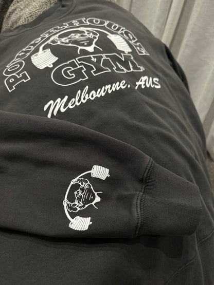 Powerhouse Gym Pro Shop Relaxed Crew - Faded Black