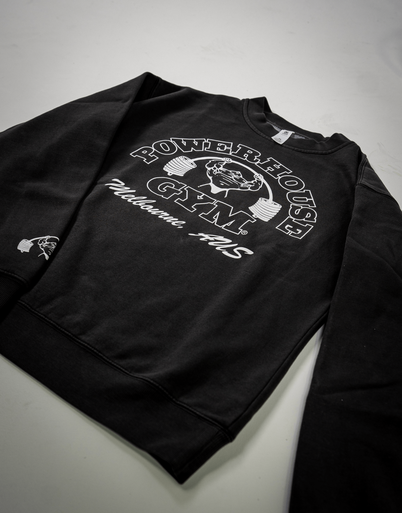 Powerhouse Gym Pro Shop Relaxed Crew - Faded Black