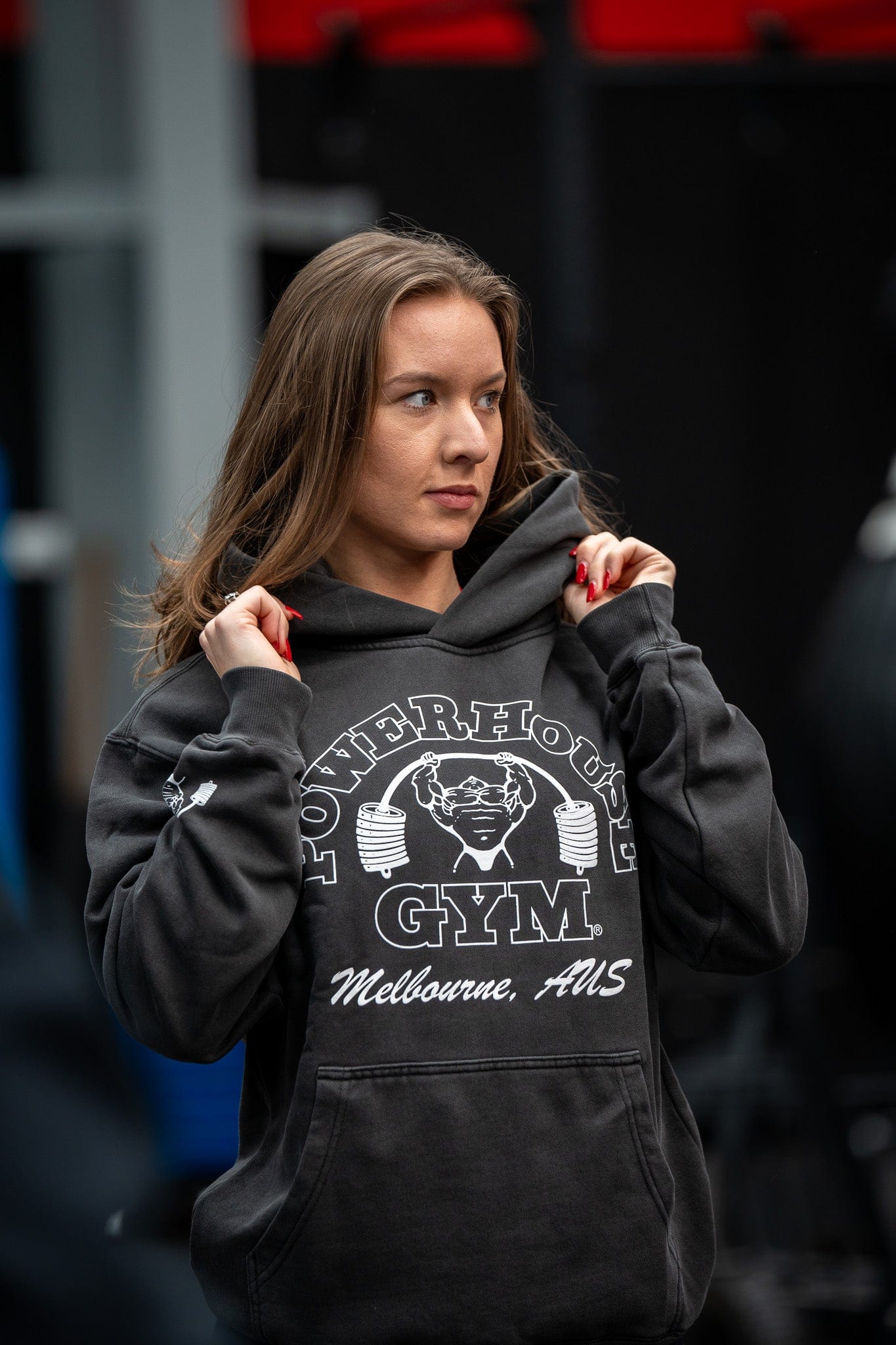 Powerhouse Gym Pro Shop Relaxed Hoodie - Faded Black
