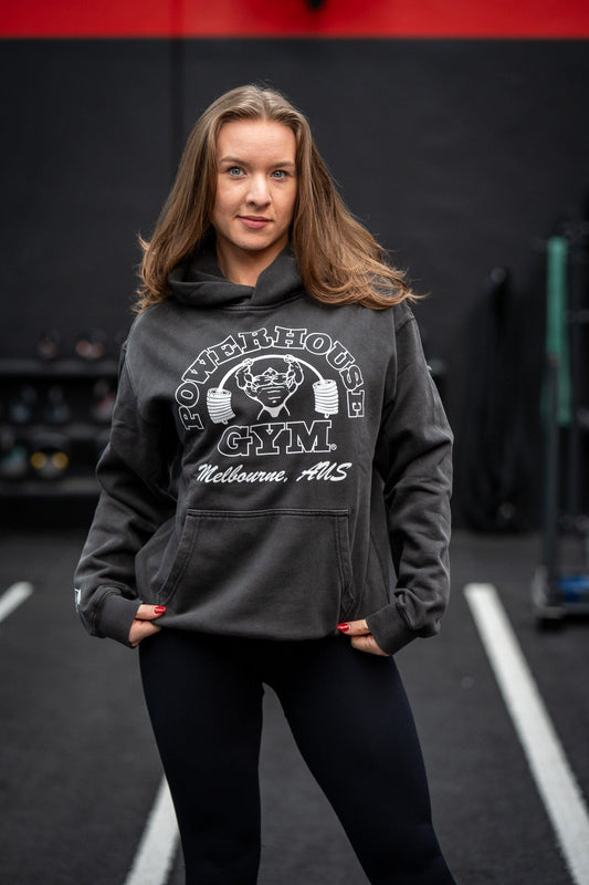 Powerhouse Gym Pro Shop Relaxed Hoodie - Faded Black