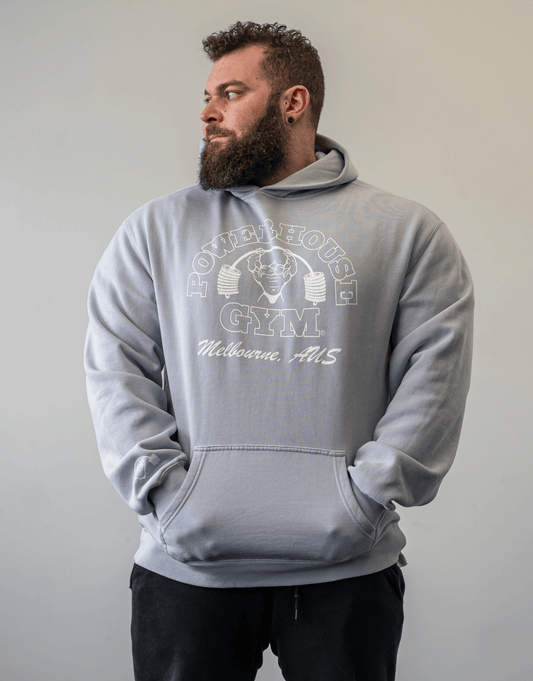 Powerhouse Gym Pro Shop Relaxed Hoodie - Faded Powder (blue)