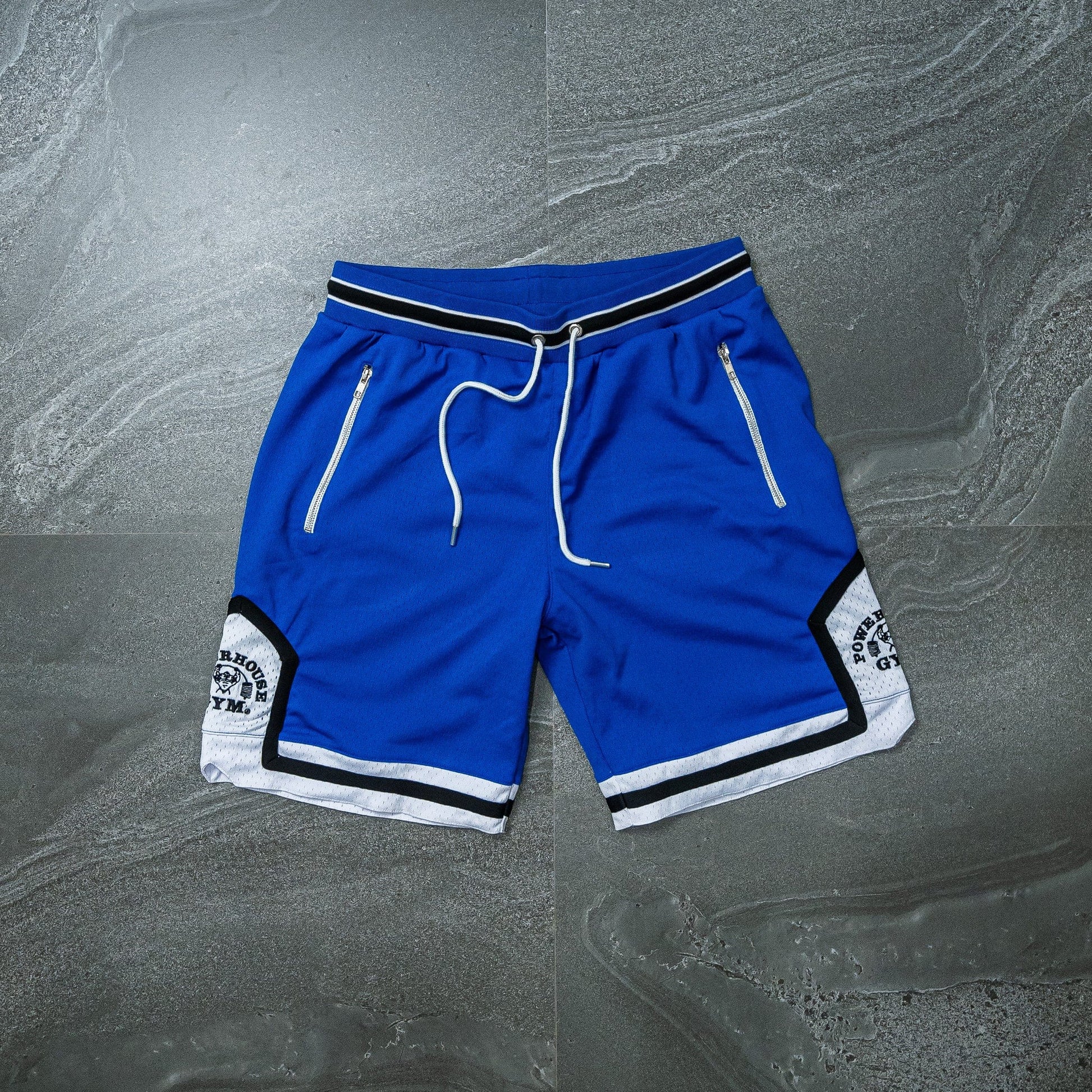 Powerhouse Gym Pro Shop Retro Basketball Shorts Blue/Black