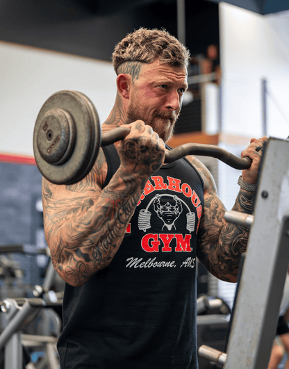 Powerhouse Gym Pro Shop Singlet Black/Red