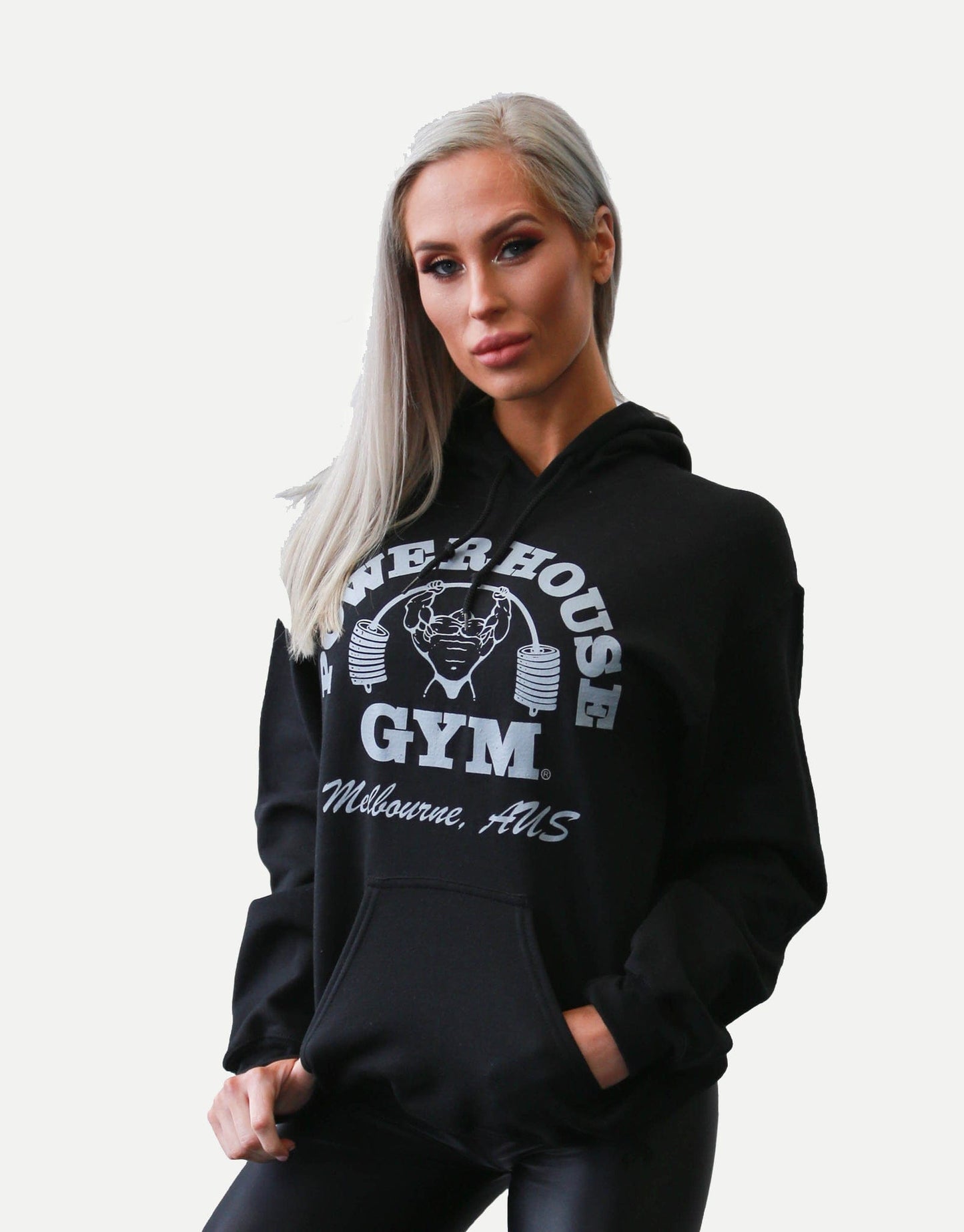 Powerhouse Gym Pro Shop Small Hoodie Black/ Silver