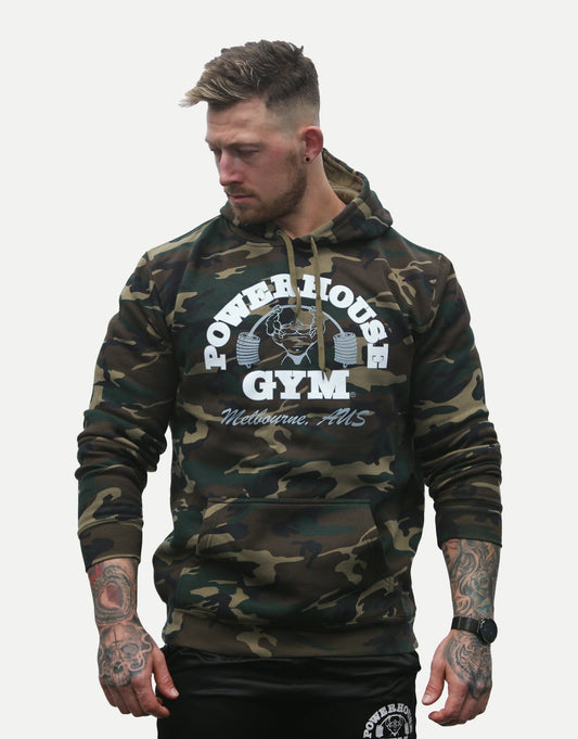 Powerhouse Gym Pro Shop Small Hoodie Camo Green