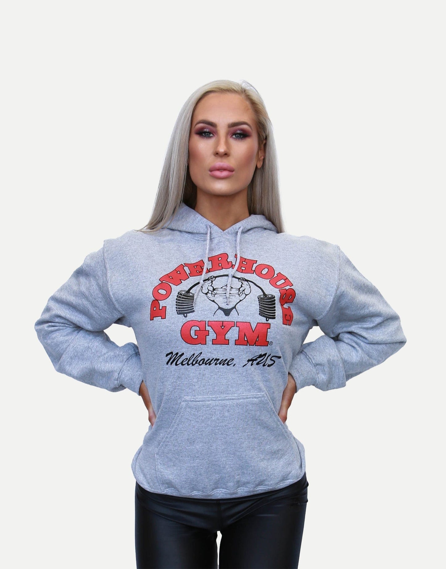 Powerhouse Gym Pro Shop Small Hoodie Grey/Red