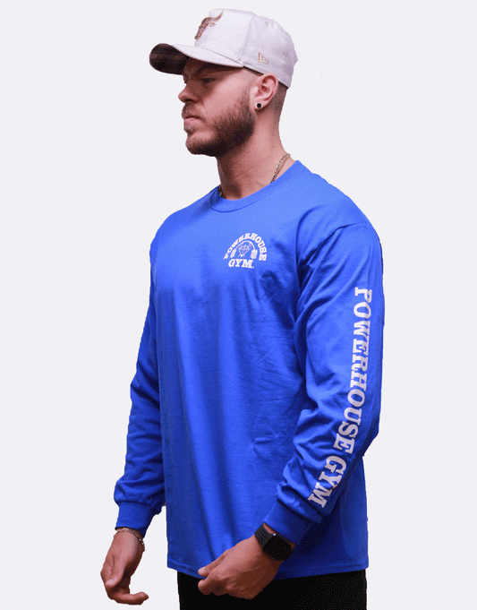Powerhouse Gym Pro Shop Small Long Sleeve Royal Blue