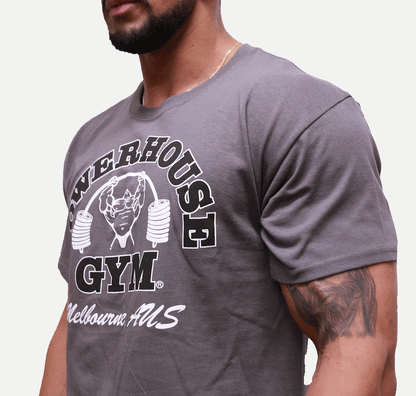 Powerhouse Gym Pro Shop Small Original T-Shirt Charcoal/Black