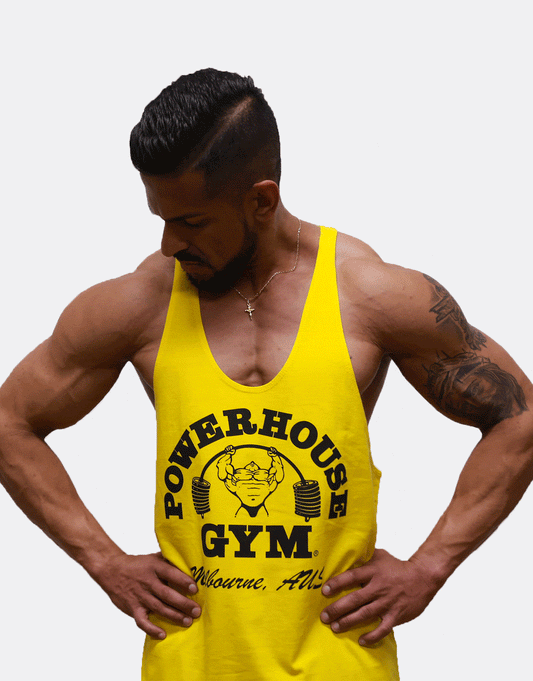 Powerhouse Gym Pro Shop Small T-Back Tank - Yellow