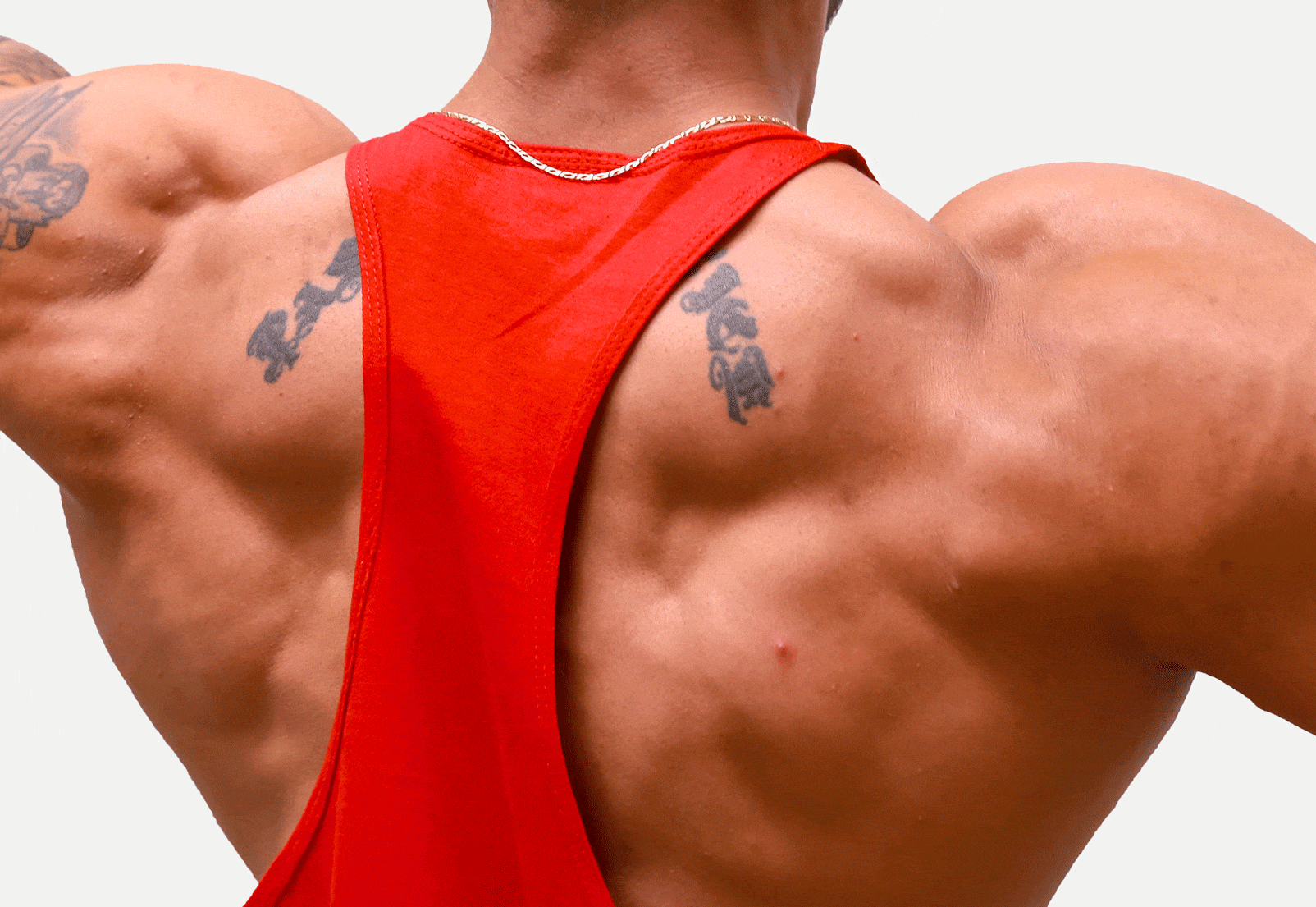 Powerhouse Gym Pro Shop T-Back Tank - Red Raw