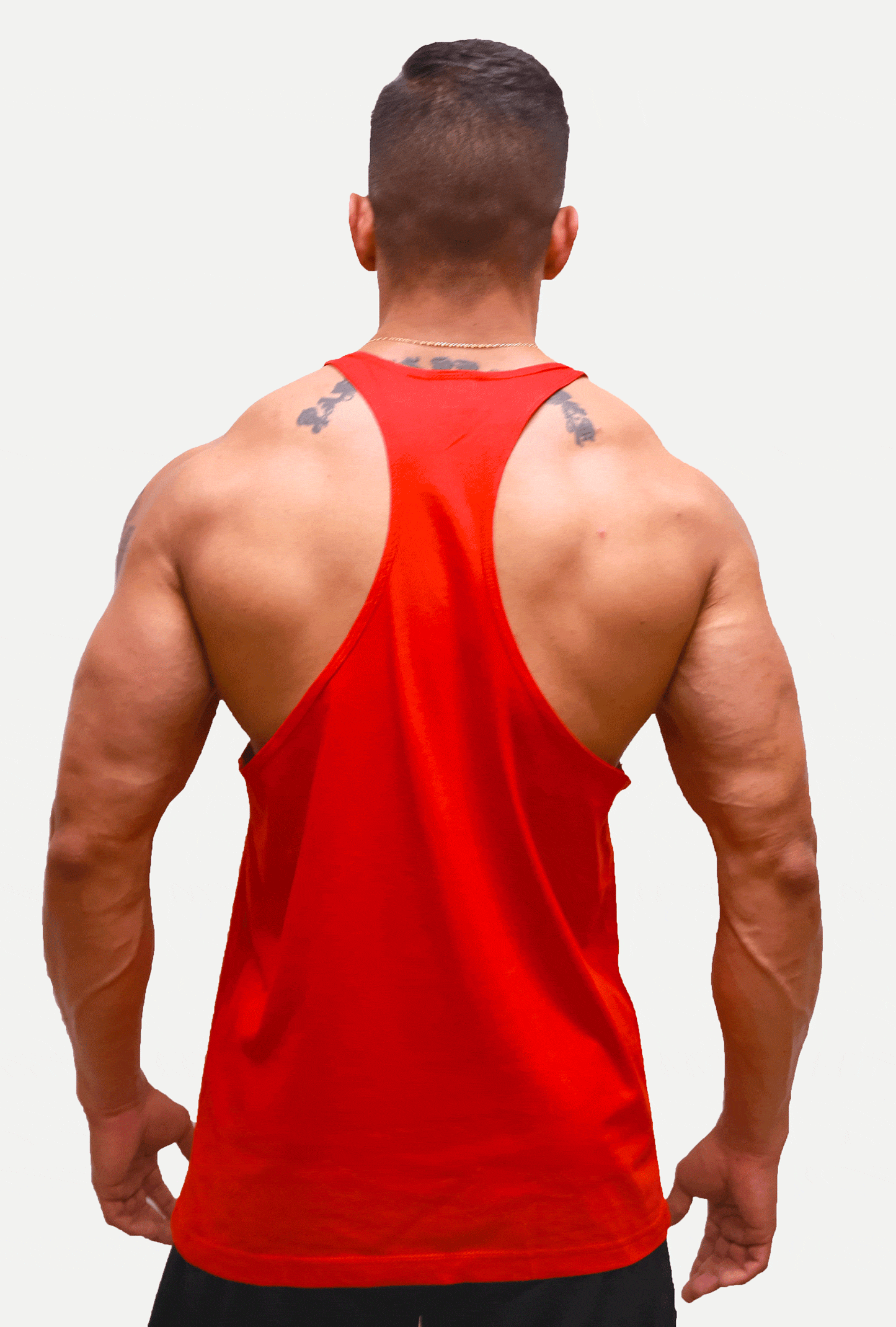 Powerhouse Gym Pro Shop T-Back Tank - Red Raw