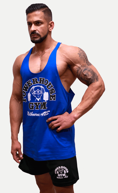 Powerhouse Gym Pro Shop T-Back Tank - Royal Blue