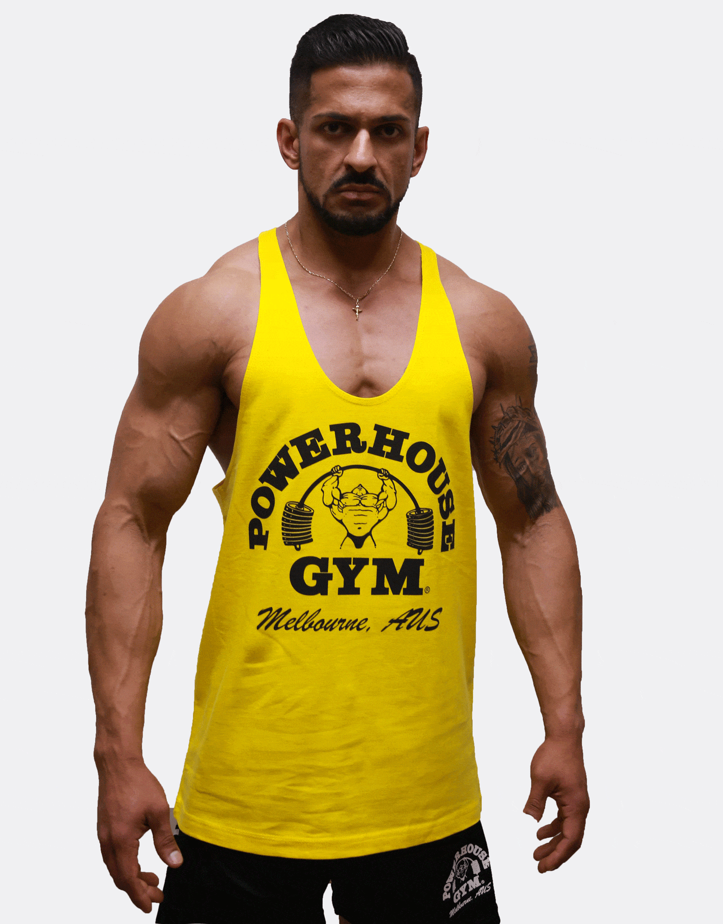 Powerhouse Gym Pro Shop T-Back Tank - Yellow